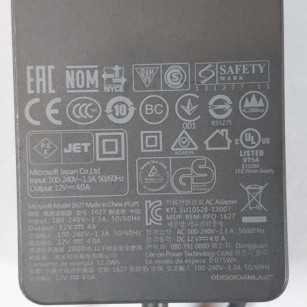 Microsoft Model 1627 Power Supply Adapter for Surface Pro 3 /4 Docking Station